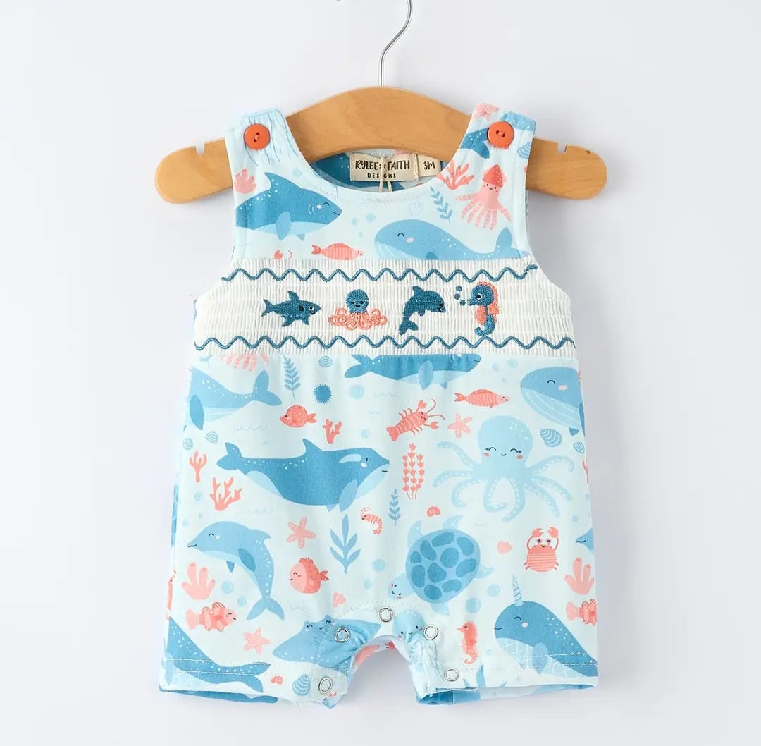 Sea Life, with beautiful sea embroidered creatures